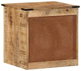 Comodino 45x40x45 cm in legno massello di mango