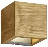 Applique Brad Cubo Legno Doppia Emissione Led Trio Lighting