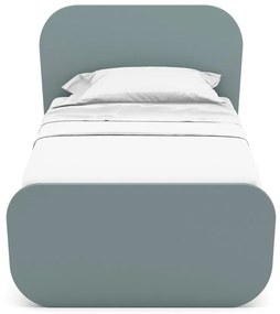 Letto da bambini verde polveroso con effetto pino con rete inclusa 90x190 cm Esteban – Marckeric