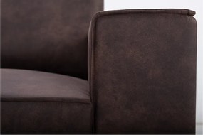 Divano marrone con rivestimento in finta pelle 164 cm Copenhagen – Scandic