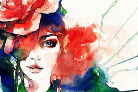 Carta da parati – Ritratto astratto di donna