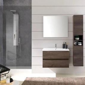 Colonna per mobile bagno Kora 2 ante P 34 x L 30 x H 177.5 cm rovere scuro