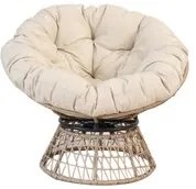 POLTRONA DA ESTERNO GIREVOLE GARDEN FRIEND BORA BORA IN ACCIAIO E POLYRATTAN 95X84X76 CM