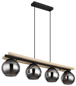 Globo 15569-4H - Lampadario a sospensione con filo CONNI 4xE27/25W/230V