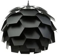 Lampadario Lampada a Sospensione con paralume a pigna in plastica di colore nero soggiorno stile moderno