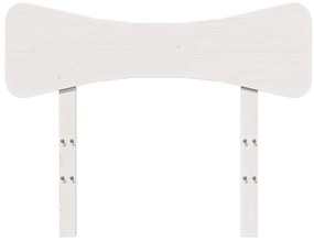 Testiera bianca 90 cm in legno massello di pino