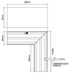 Angolo LED luminoso 8W per Lampade Lineari CCT, Nero Colore Bianco Variabile CCT