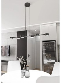 Lampadario a sospensione MEGARA 6 Nero 6xGX53 Colore del corpo Nero
