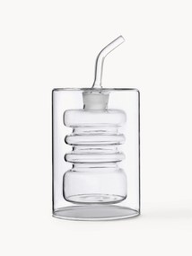 Distributore aceto e olio in vetro borosilicato fatto a mano Rings alt. 16 cm