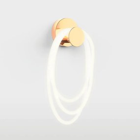 Applique LED neoclassico Polly dorato IP20, luce bianco caldo 2600 lumen,