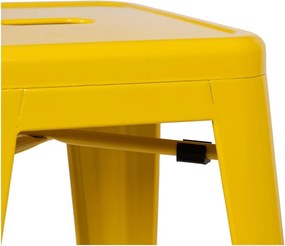 Set di sedie da bar gialla in metallo 2 pz (altezza della seduta 76,5 cm) – Ixia