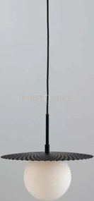 Lampadario a sospensione chaplin nera 1 luce attacco e27 45x45x159,...