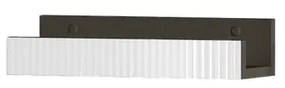 Mensola per bagno Niwa L 40 cm laccato opaco grigio carbone con vetro bianco