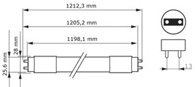 Tubo fluorescente LED Philips MASTER T8 G13/16W/80V 6500K 120 cm