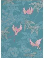 Osborne & Little Carta da parati Grove Garden - Teal / Pink