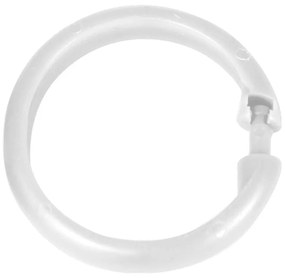 Set di 12 anelli di plastica bianchi per tenda da doccia - Wenko