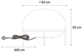 Lampada da tavolo da esterno di design nera - Jannie