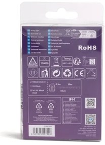 Aigostar -Catena LED natalizia da esterno 100xLED/8 funzioni 3xAA 10,3m IP44 bianco caldo