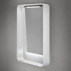 Specchio con illuminazione integrata bagno rettangolare DIVA ELMA L 50 x H 100 x P 12 cm bianco