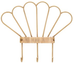 Appendiabiti da parete in metallo in colore naturale Panama - Mauro Ferretti