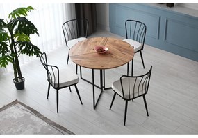 Set di 2 sedie da pranzo in metallo bianco-nero Yildiz - Kalune Design