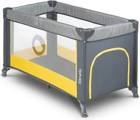 Lionelo - Lettino da viaggio STEFI grigio/giallo