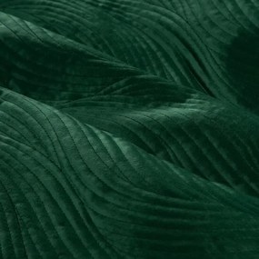 Copriletto trapuntato di qualità in verde scuro Larghezza: 170 cm | Lunghezza: 210 cm