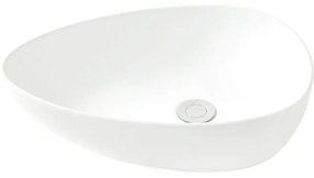 Lavabo da appoggio rettangolare in ceramica L 47 x H 16 x P 35 cm bianco lucido piletta non inclusa