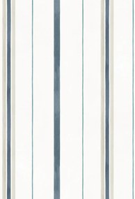 Coordonne Carta da parati Rolling Stripes - Aqua