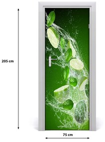 Adesivo per porta Lime 75x205 cm