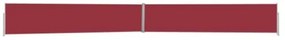 Tenda Laterale Retrattile per Patio 140x1200 cm Rossa