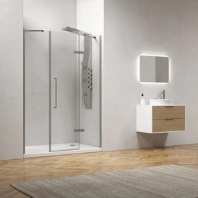 Porta doccia 130cm battente con 2 laterali fissi | KT6000 - KAMALU