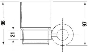 Duravit 99191000 - Portaspazzolini da parete D-CODE, lato sinistro, cromo lucido