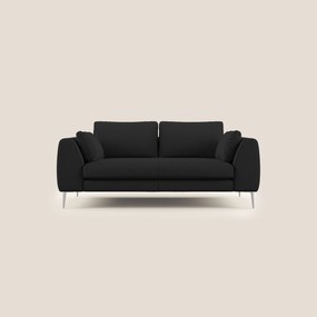 Plano divano moderno in microfibra tecnica smacchiabile T11 nero 176 cm