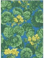 Tapete Geranium von Cole & Son - Lemon/ Green on Blue