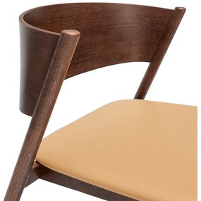 Poltrona marrone scuro Oblique - Hübsch