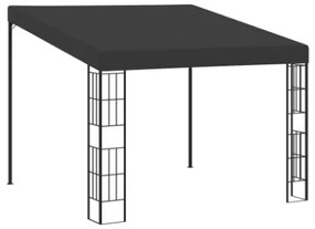 Gazebo a Parete 3x3 m Antracite in Tessuto