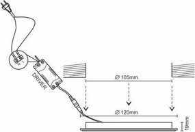 Lampada LED da incasso LED/6W/230V