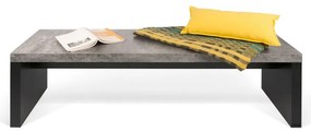 Panchina nera e grigia con decoro in cemento , 140 x 43 cm Detroit - TemaHome