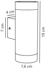 Nordlux - Applique da esterno TIN 2xGU10/35W/230V IP54