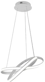 DUOLINE SOSPENSIONE MARLEY METALLO BIANCO D. 6CM X H. 17CM PER Sistema Binario 1 Luce Attacco Gu10