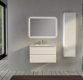 Mobile da bagno sospeso 80 cm Bianco opaco - Sofia