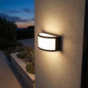 Applique Moon Design E27 Curva per Esterni IP65 - Nera