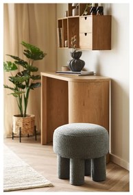 Poggiapiedi grigio scuro con rivestimento in ciniglia Canberra – House Nordic