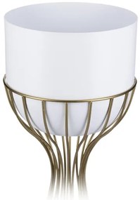 Vaso da fiori in metallo LOFT 68x20 cm oro/bianco