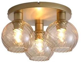 Searchlight 44521CP - Plafoniera RADIANCE 3xE27/60W/230V Ø 37,5 cm dorata