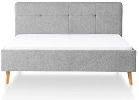 Letto matrimoniale imbottito grigio chiaro rete non inclusa 180x200 cm Smart – Meise Möbel