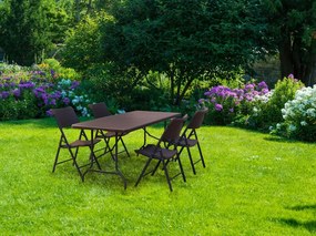 Tavolo pieghevole da giardino per catering 180 cm - rattan