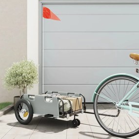 Rimorchio Da Bici Grigio Oxford E Ferro /