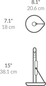 Porta asciugamani da cucina in acciaio nero opaco - simplehuman